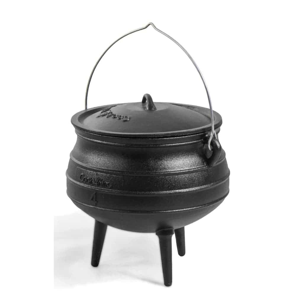 Gusseisenkessel 6 l, Gulaschkessel, Feuertopf, Kochen am offenen Feuer
