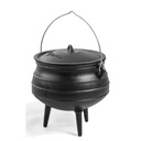 Gusseisenkessel 6 l, Gulaschkessel, Feuertopf, Kochen am offenen Feuer