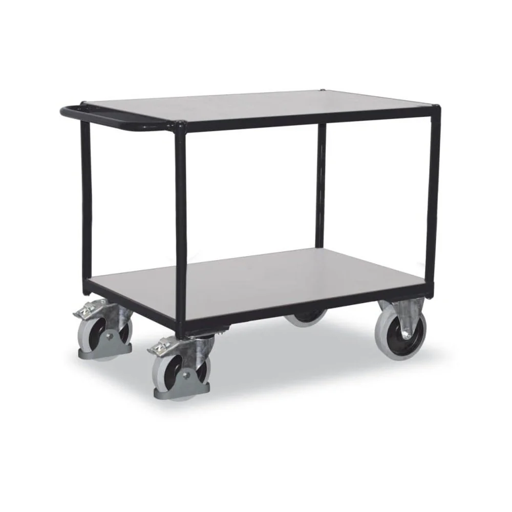 ESD Tischwagen schwer, 500 kg Traglast, 2 Ladeflächen, Boni