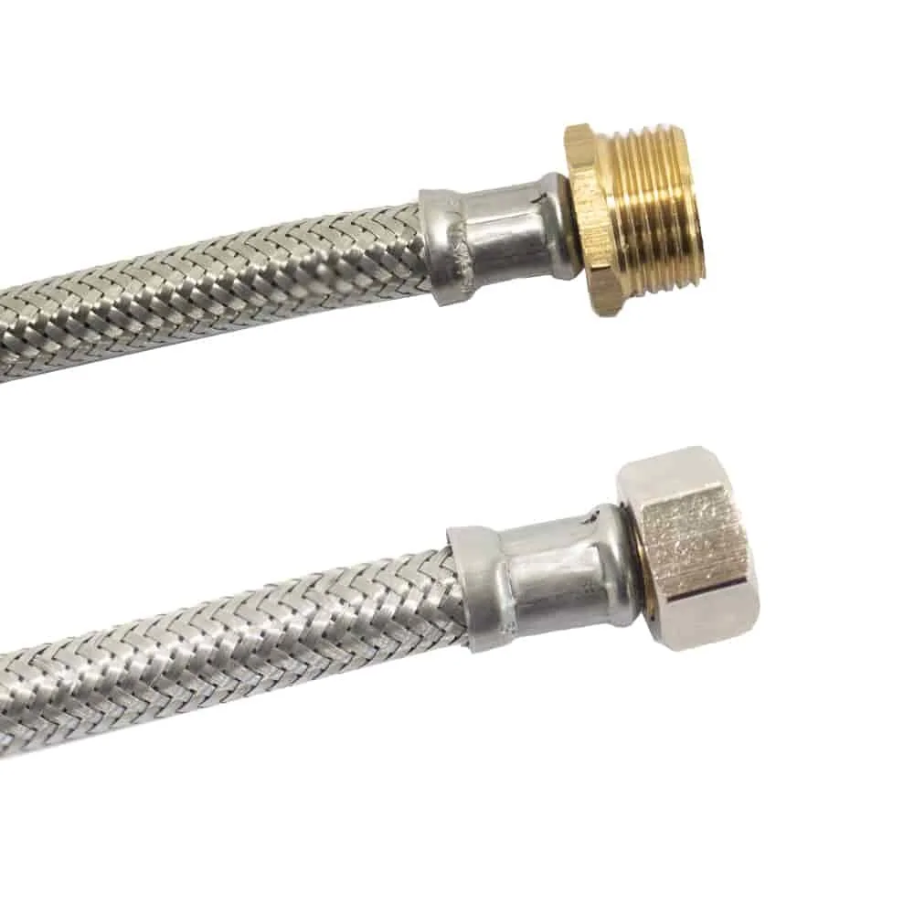 Panzerschlauch 1/2 Zoll, Edelstahl, Flexibel, 1000mm, DVGW