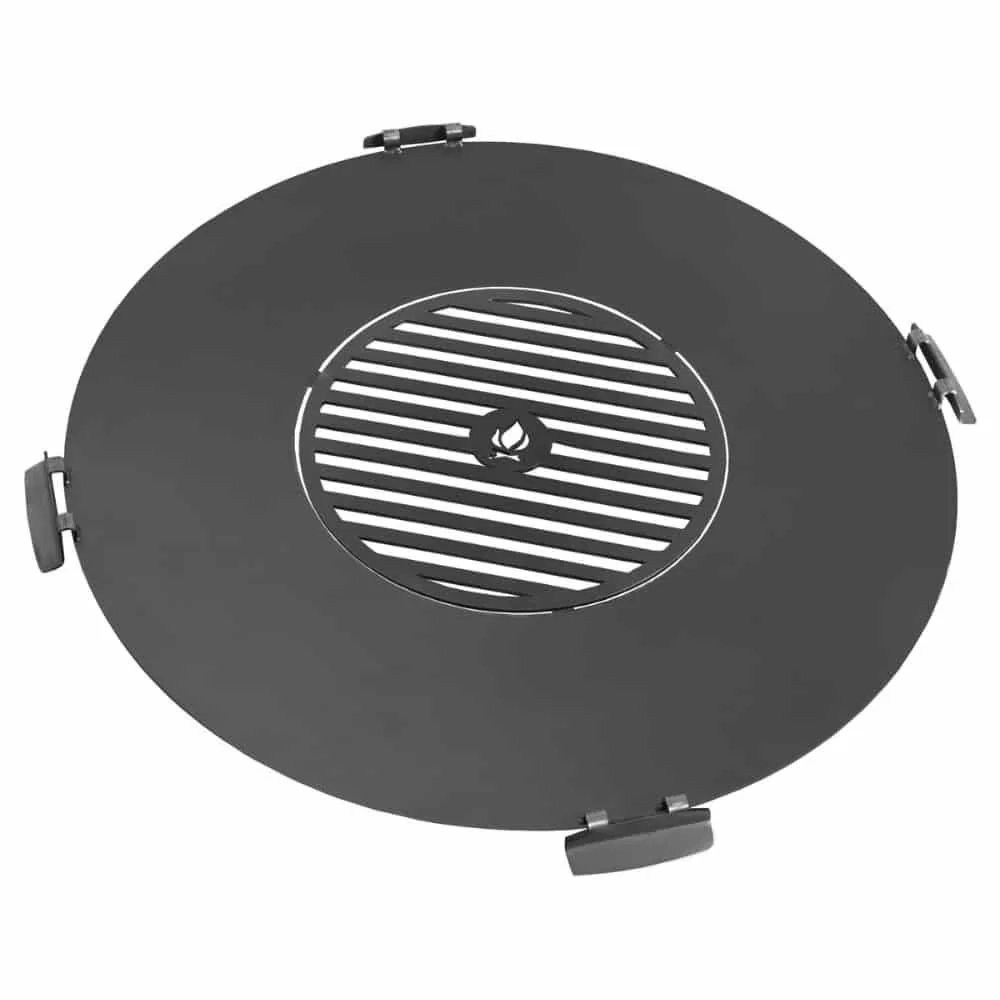Grillplatte Feuerschale, Grillrost, Naturstahl, 82cm