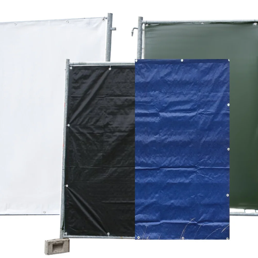 Bauzaunplane, 1,76m x 3,41m, 160g/m², Windschutz & Sichtschutz, Farbe wählbar