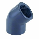 PVC Winkel 45 Grad, PVC Fitting, Muffe x IG 20 mm, 1/2" PN10