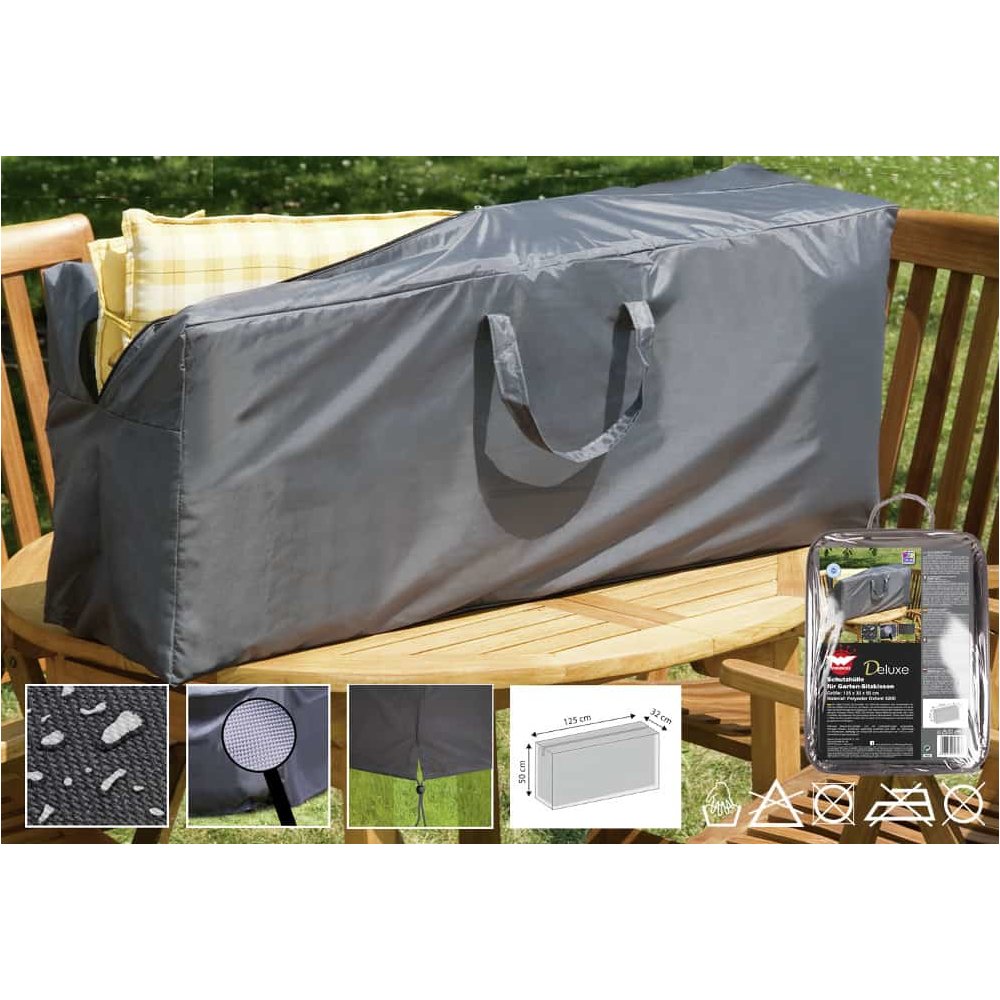 Sitzkissen Schutzhülle, Deluxe, 125x32x50 cm, wetterfest, wasserdicht