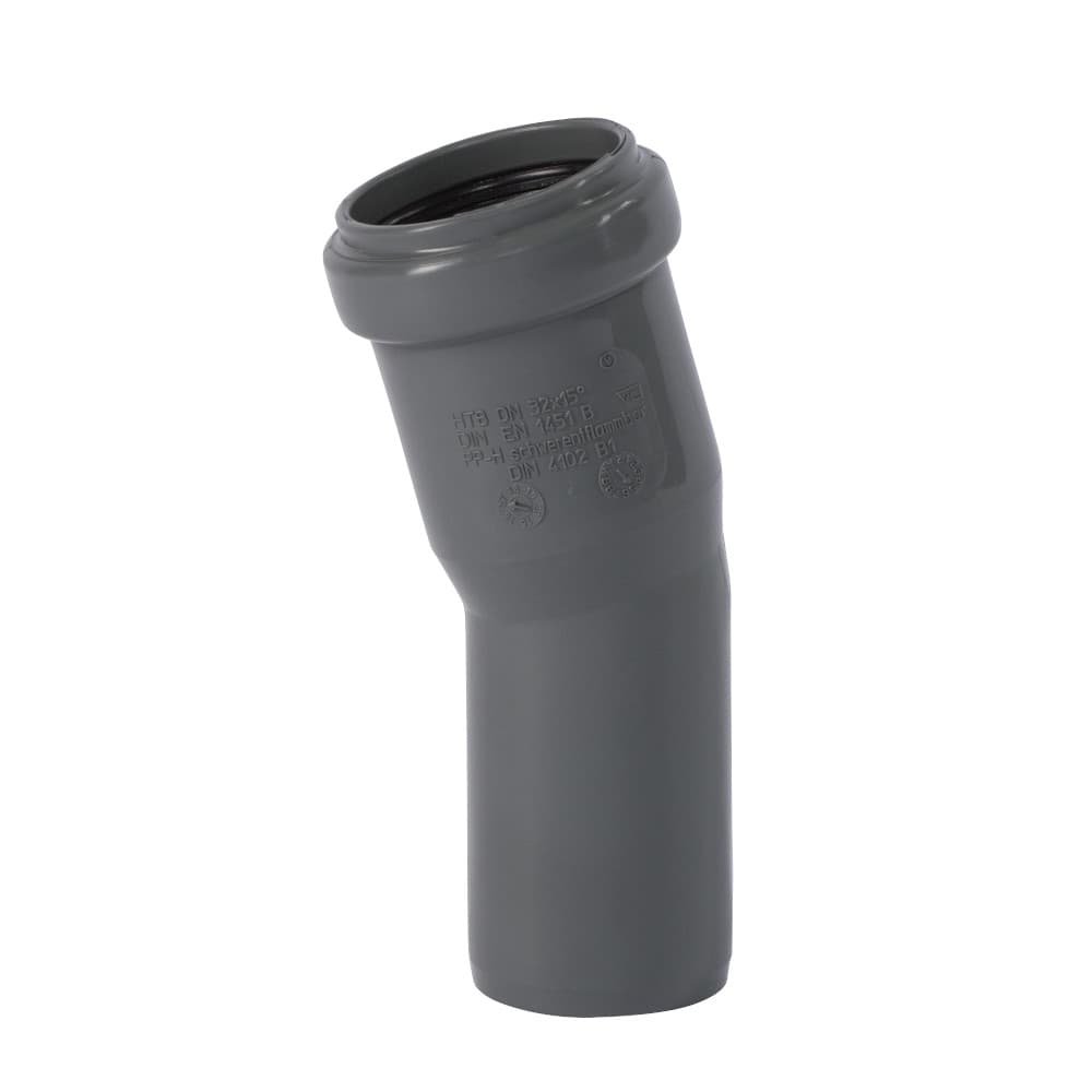 HT Rohr 160, HT Bogen 15 Grad, DN/OD Abwasserrohr, Polypropylen