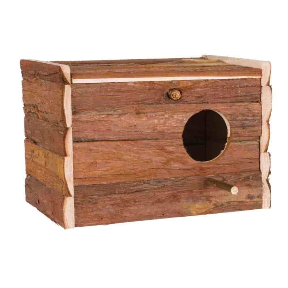 Nistkasten für Vögel, Nistkasten Holz, Rindenholz, 30x20x20 cm