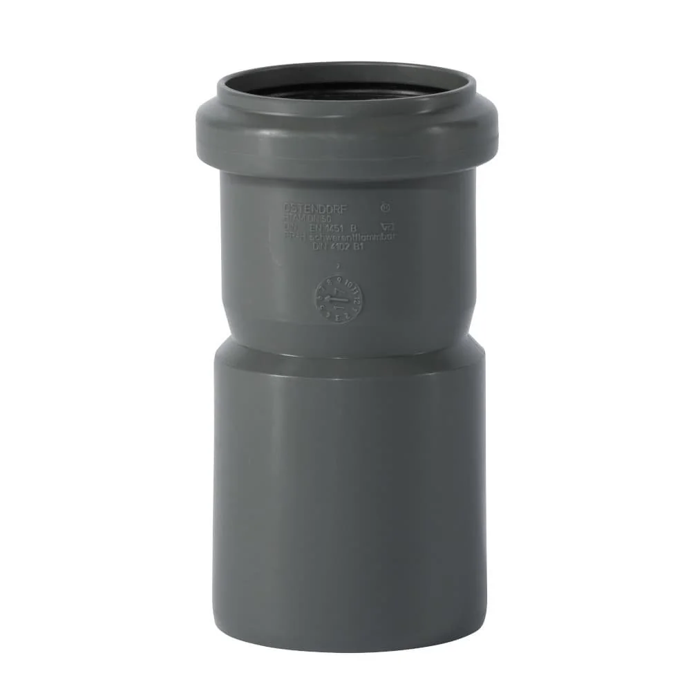 HT Rohr DN 50, Aufsteckmuffe, Abwasserrohr, HTsafeAM