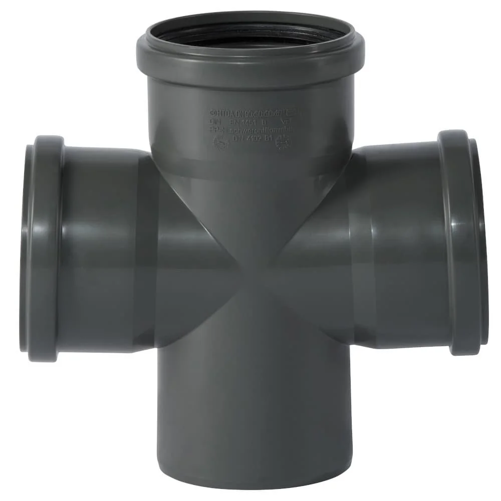 HTsafeDA Doppelabzweig DN/OD 90/90/90 87 Grad