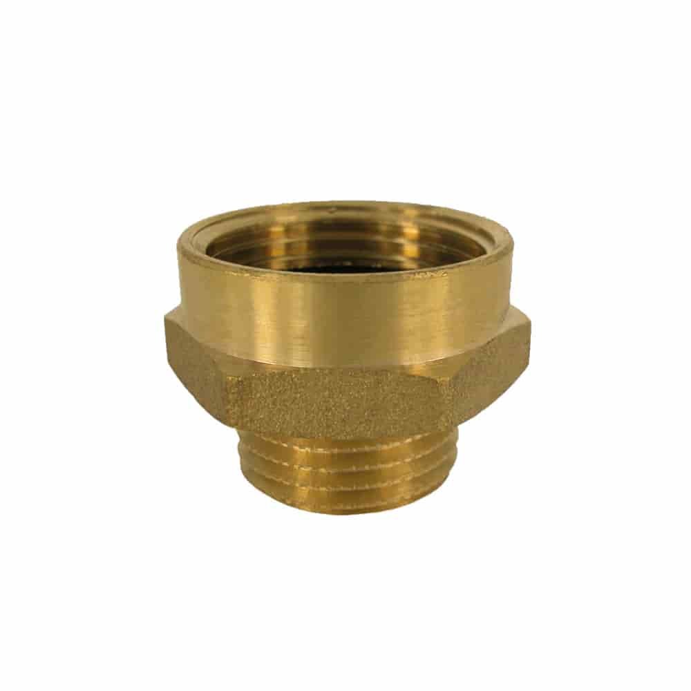 Gewindefitting Messing Doppelnippel erweitert 3/4" IG x 3/8" AG