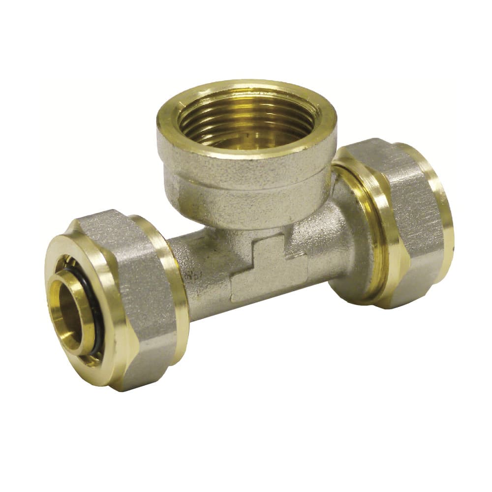 Schraubfitting T-Stück 16 x 2 - 1/2″ IG - 16 x 2