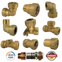 PE Rohr Verschraubung, Messing, Rohrverbinder
