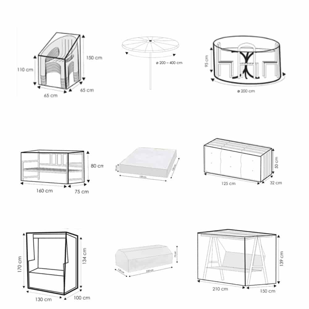 Schutzhüllen für Gartenmöbel transparent