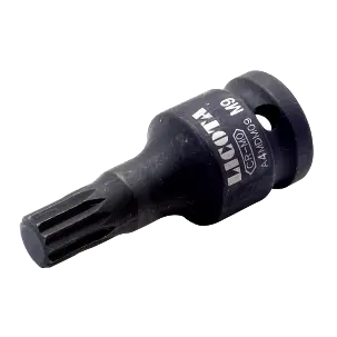 Schlagschraubernuss, Vielzahn Nuss, 1/2 Zoll, XZN M10, 60mm, Cr-Mo