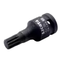 Schlagschraubernuss, Vielzahn Nuss, 1/2 Zoll, XZN M10, 60mm, Cr-Mo