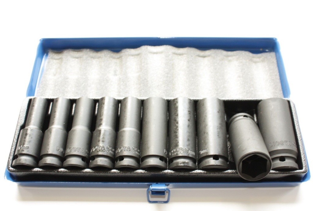 Schlagschraubernüsse 1/2 Zoll, Schlagschrauber Nüsse Set, 10-24mm, Metallkassette