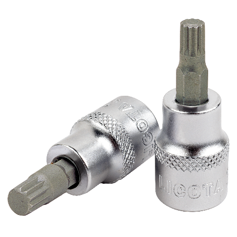 XZN Nuss M5, 1/2 Zoll, kurze Ausführung, CrV S2, Spline Nuss