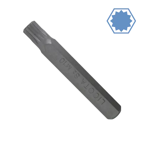 Spline Bit, Hex Bit, M6 Vielzahn, 10mm Hex Bit
