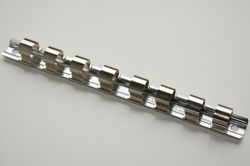 1/2 Zoll Nuss Halter, Aufsteckschiene, 8 Clips, 200mm, 50 St.