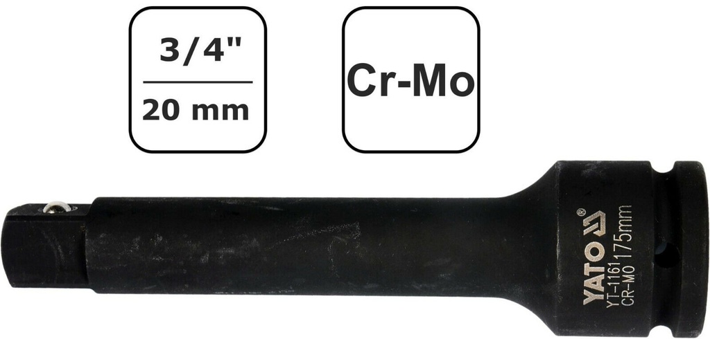 3/4" Verlängerung 175mm lang Cr-Mo 