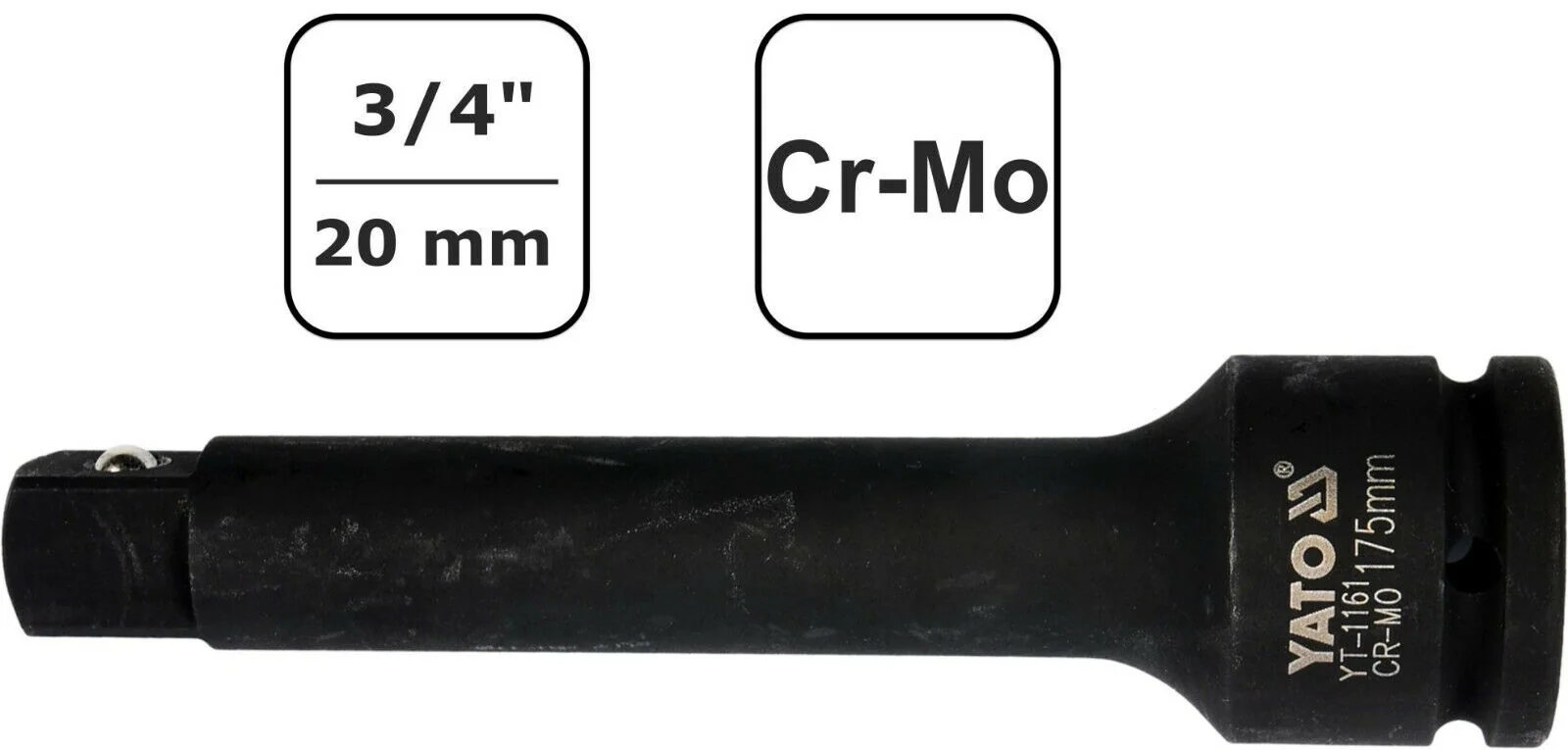 3/4 Zoll Verlängerung, 175mm, Cr-Mo, Schlagschrauber Verlängerung