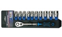 3/8" Nusssatz Torx E-Socket E6 - E20 mit Knarre