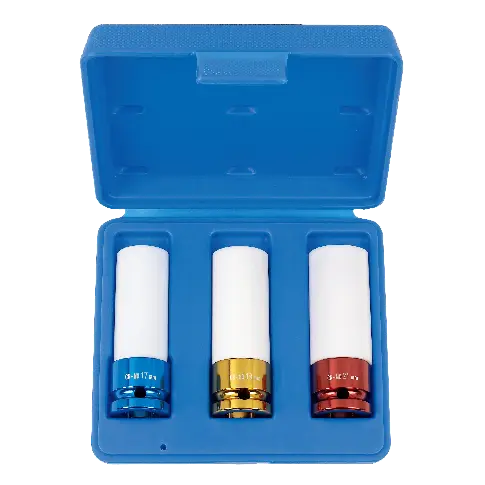 Schlagschrauber Nüsse Satz, 1/2 Zoll Cr-Mo, 17-19-21 mm, inkl. Box