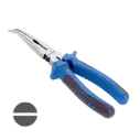 Spitzzange gewinkelt 140mm, Flachrundzange, Zange mit Schneide