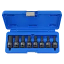 Schlagschrauber Steckschlüssel Set, 8-teilig, Innensechskant 6-19mm, Cr-Mo