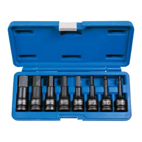 Schlagschrauber Set, Steckschlüssel Set Cr-Mo 1/2 Zoll Innensechskant 6-19mm 8-teilig