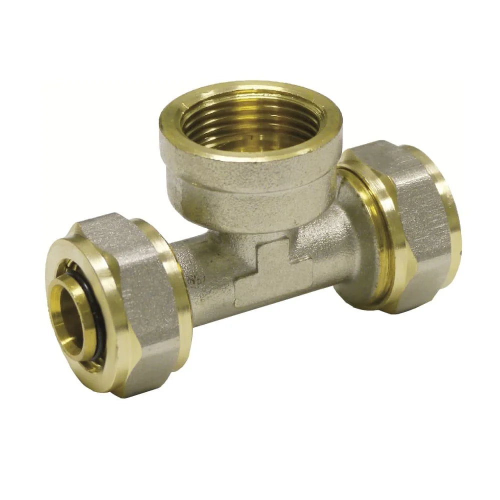 Schraubfitting T-Stück, 20mm, 1/2 Zoll IG, Heizung, Installation