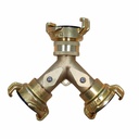 Messing Y Verteiler m.Absperrhahn Universal  passend