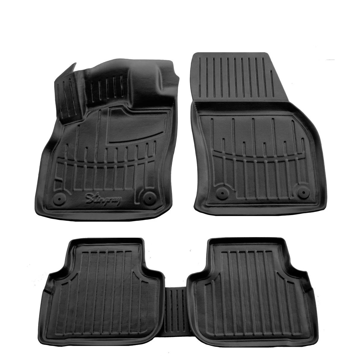 Gummifußmatten Audi Q3, 3D, passgenaue Autofußmatten Gummi