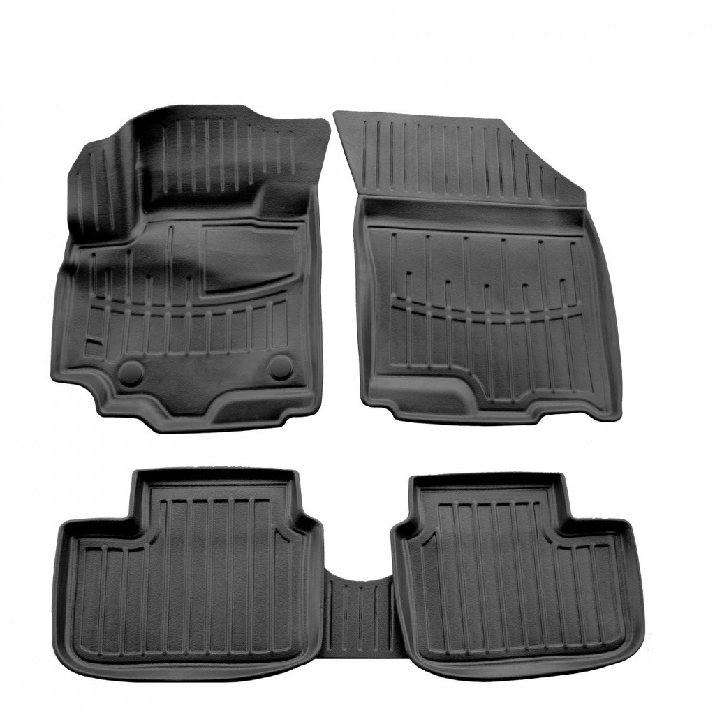 Fußmatten Auto 3D für FIAT Sedici (2006-2014), passgenaue Autofußmatten, Polyurethan, hoher Rand