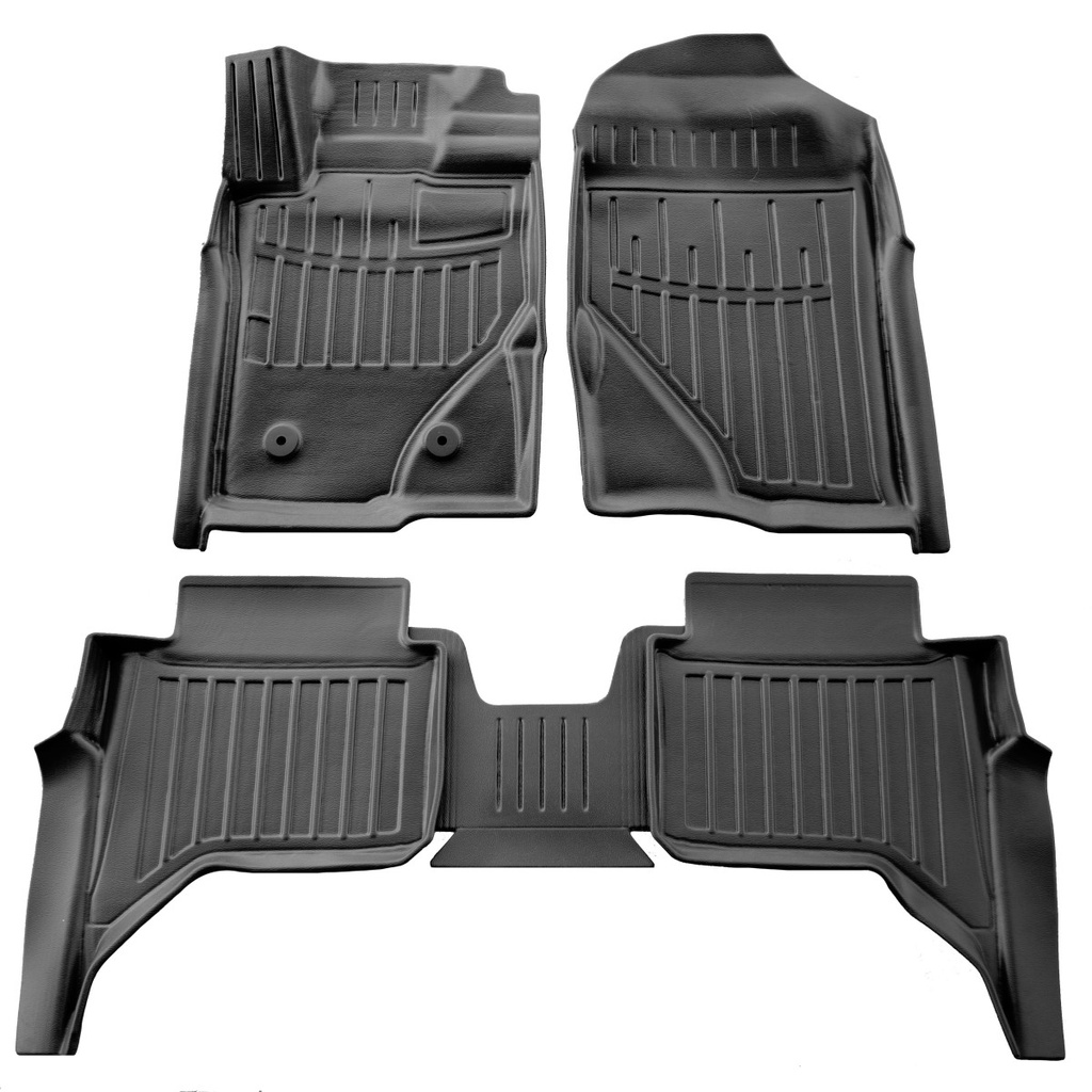 Gummifußmatten Auto für FORD Ranger (P703) (2022-...), 3D, passgenau, hochwertig, Polyurethan