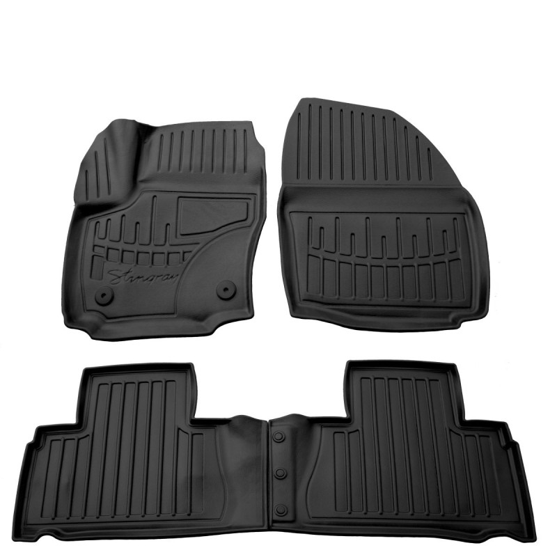 Fußmatten Auto für FORD S-Max (2006-2014) (2011-2014), 3D Gummimatten, passgenau, FC2 Clips