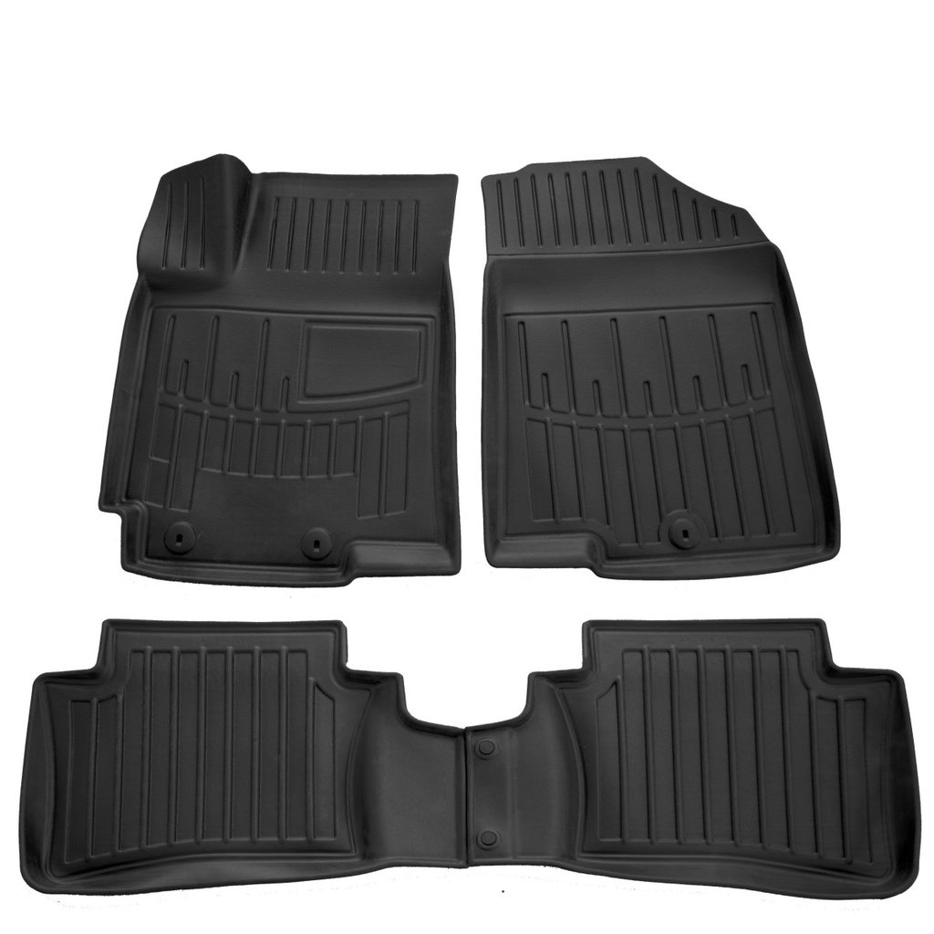 Gummifußmatten Auto für HYUNDAI Accent (RB) (2010-2017), 3D, passgenau, geruchlos, Polyurethan