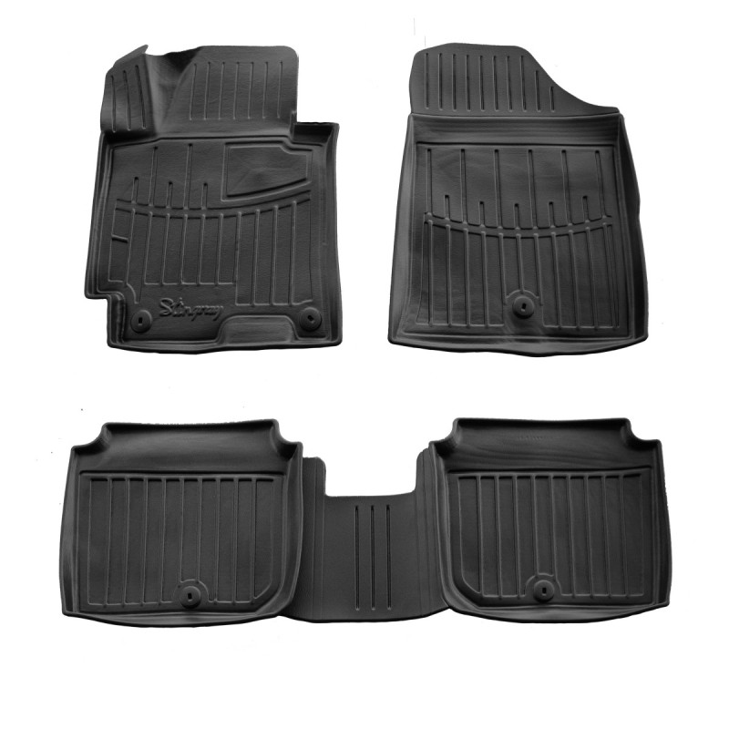 Fußmatten Auto, Gummimatten Auto 3D für Hyundai Elantra (MD) (2010-2015), passgenaue Autofußmatten, mit hohem Rand