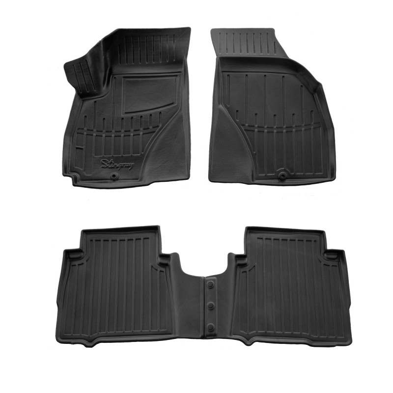 Fußmatten Auto, Gummimatten 3D für HYUNDAI Santa Fe I (SM) (2001-2006), passgenau, Polyurethan
