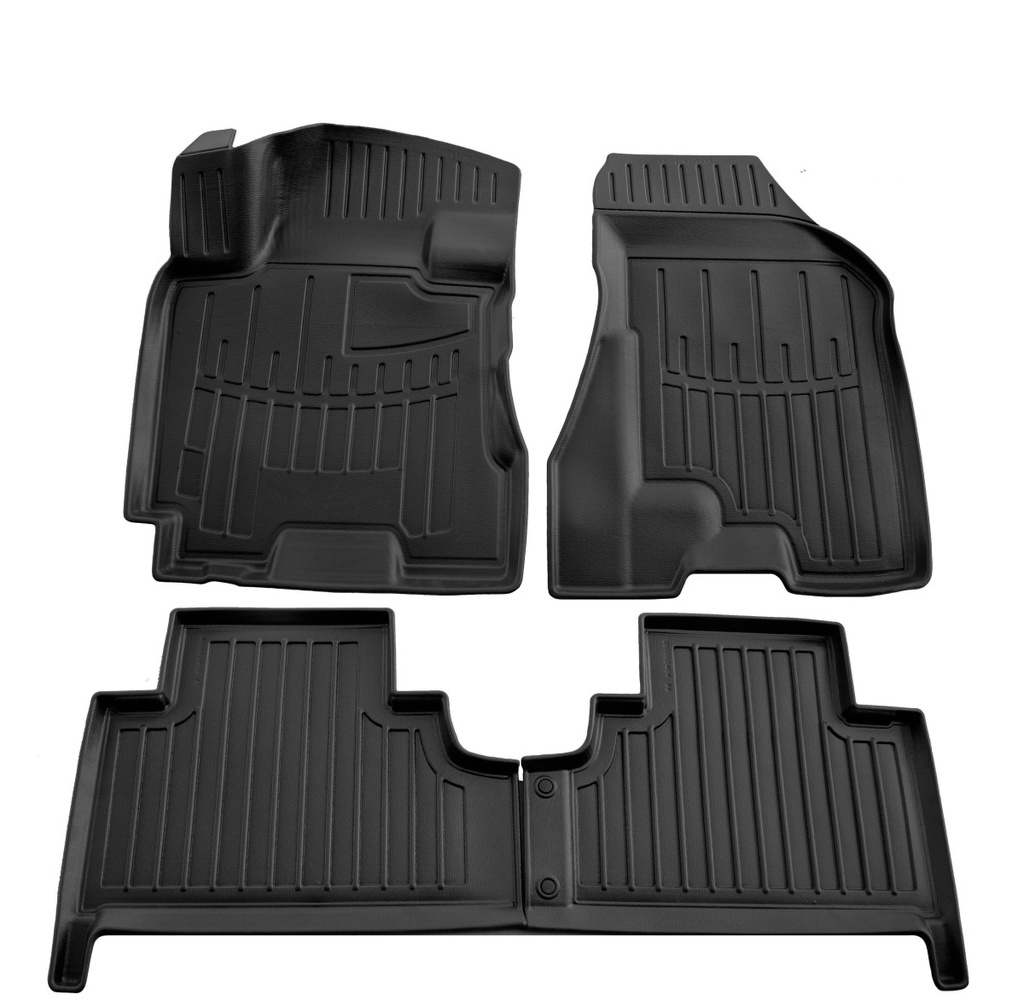 Gummifußmatten Auto für HYUNDAI Tucson (JM) (2004-2012), 3D, passgenau, Polyurethan, mit hohem Rand