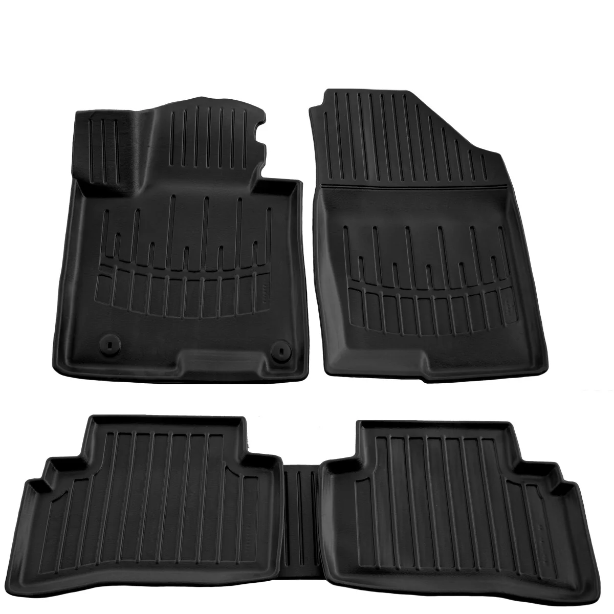 Gummifußmatten Auto für HYUNDAI Tucson (NX4) (2021-...), 3D, passgenau, mit hohem Rand, rutschfest
