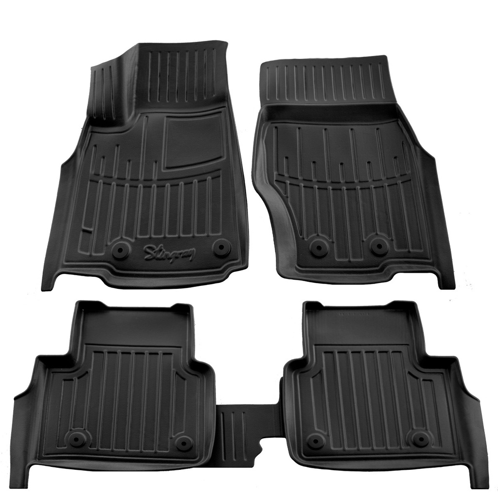 Fußmatten Auto, Gummifußmatten 3D für JEEP Grand Cherokee (WL) (2021-...) 7-Sitzer, passgenau