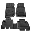 Gummifußmatten Auto 3D für JEEP Wrangler JK 5-Türer (2007-2018), passgenau, Polyurethan, mit hohem Rand