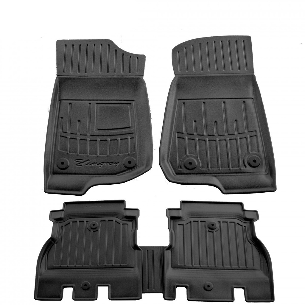 Gummifußmatten Auto für Jeep Wrangler JL (5 Türen) (2018-...), 3D, passgenau, rutschfest
