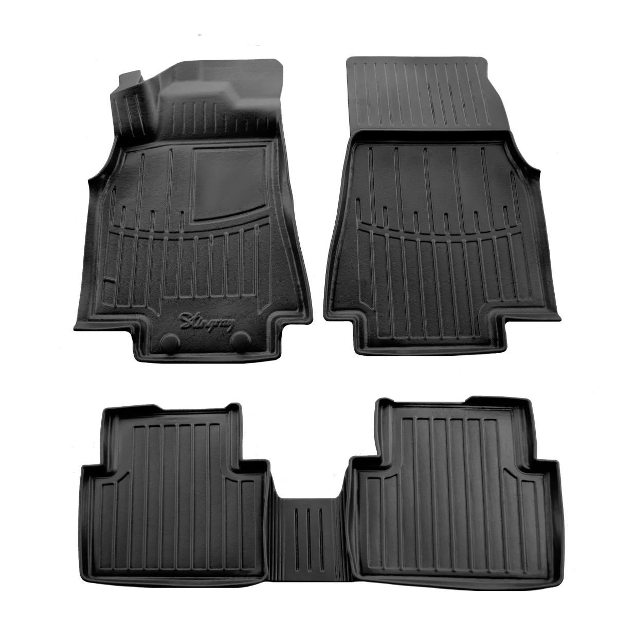 Gummifußmatten Auto 3D für Mercedes Benz W245 B (2005-2011), passgenau, mit Randwällen, geruchsneutral