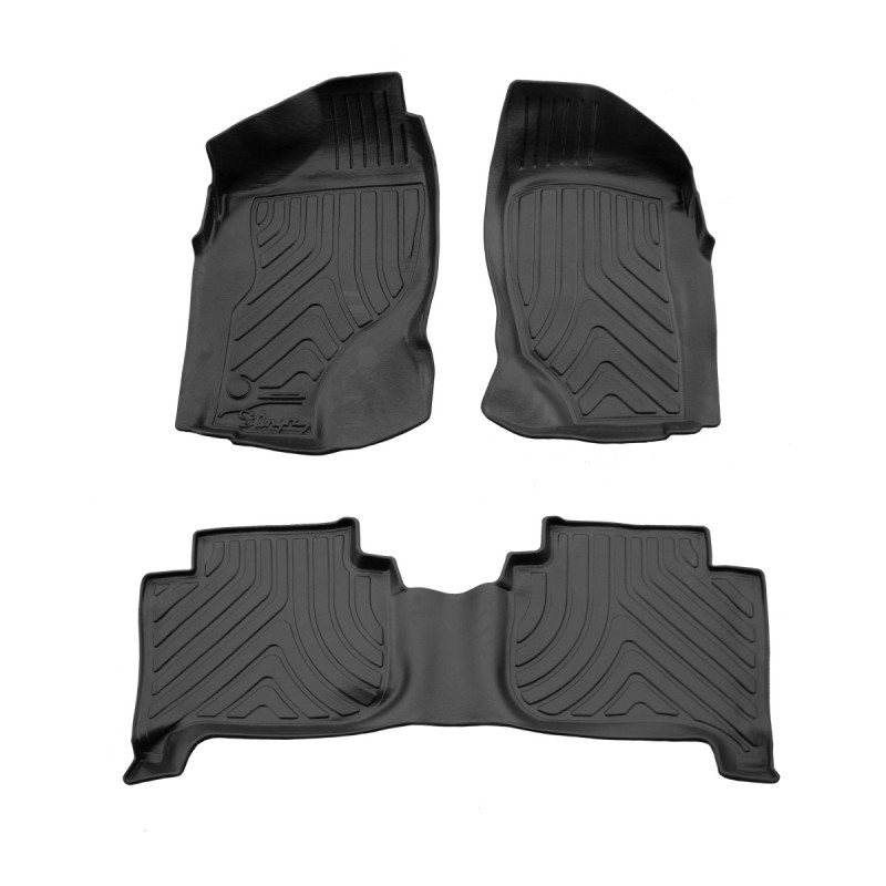 Fußmatten Auto, Gummimatten Auto 3D für NISSAN Terrano II 1993-2005 (3-türer), passgenaue Autofußmatten, mit hohem Rand