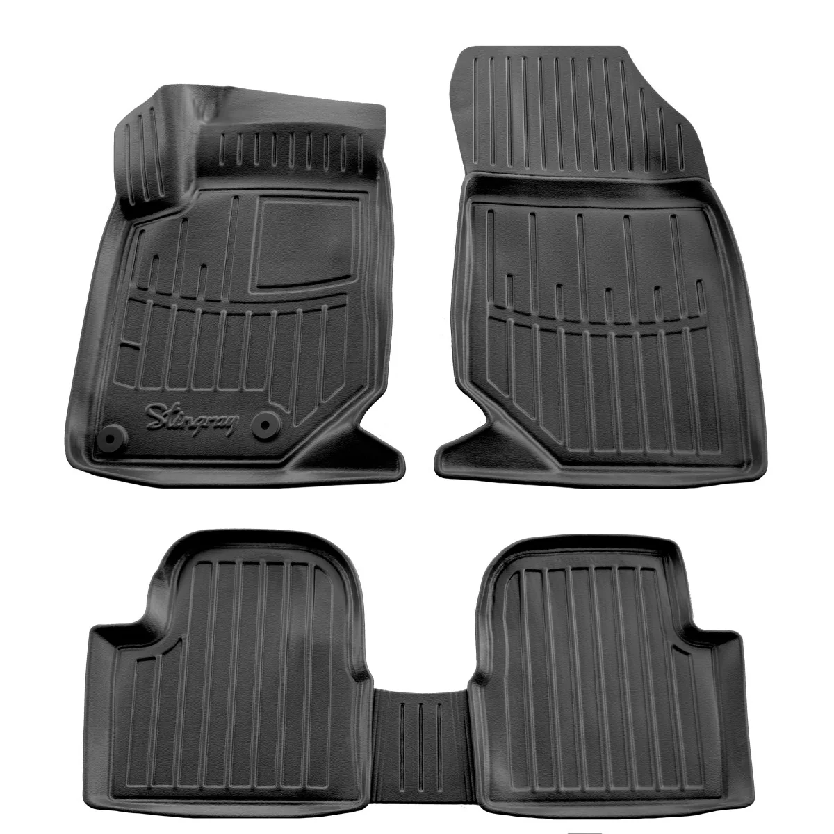 Fußmatten Auto, 3D Gummimatten für PEUGEOT 2008 II (2019-...), passgenaue, geruchlos