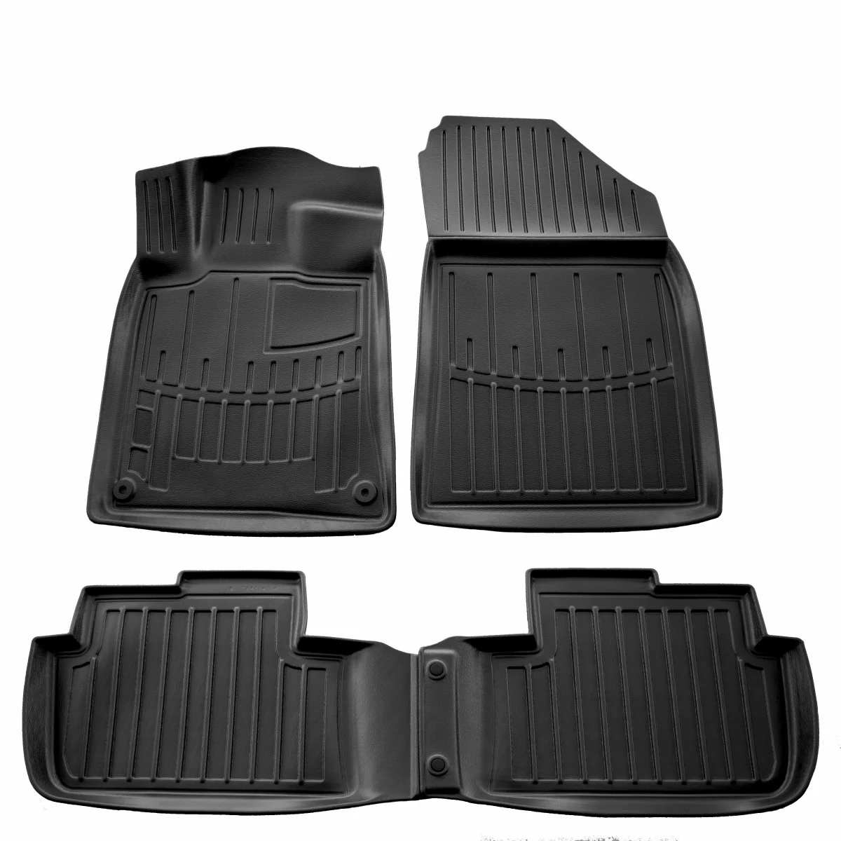 Fußmatten Auto, Gummifußmatten 3D für PEUGEOT 407 (2004-2011) Limousine, passgenau