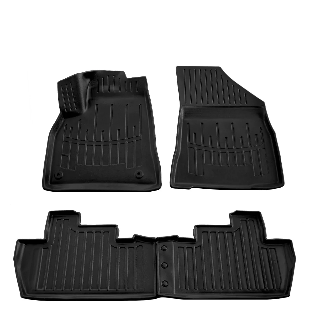 Gummifußmatten Auto für PEUGEOT 5008 (2008-2017), 3D, passgenau, Polyurethan, geruchlos