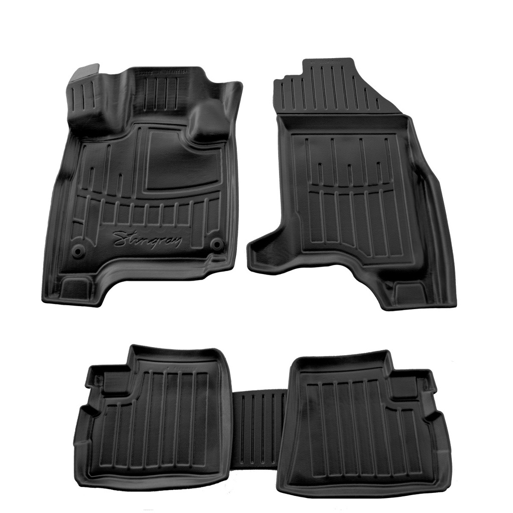 Fußmatten Auto, 3D Gummifußmatten für PEUGEOT iOn (2009-2014), passgenau, hoher Rand