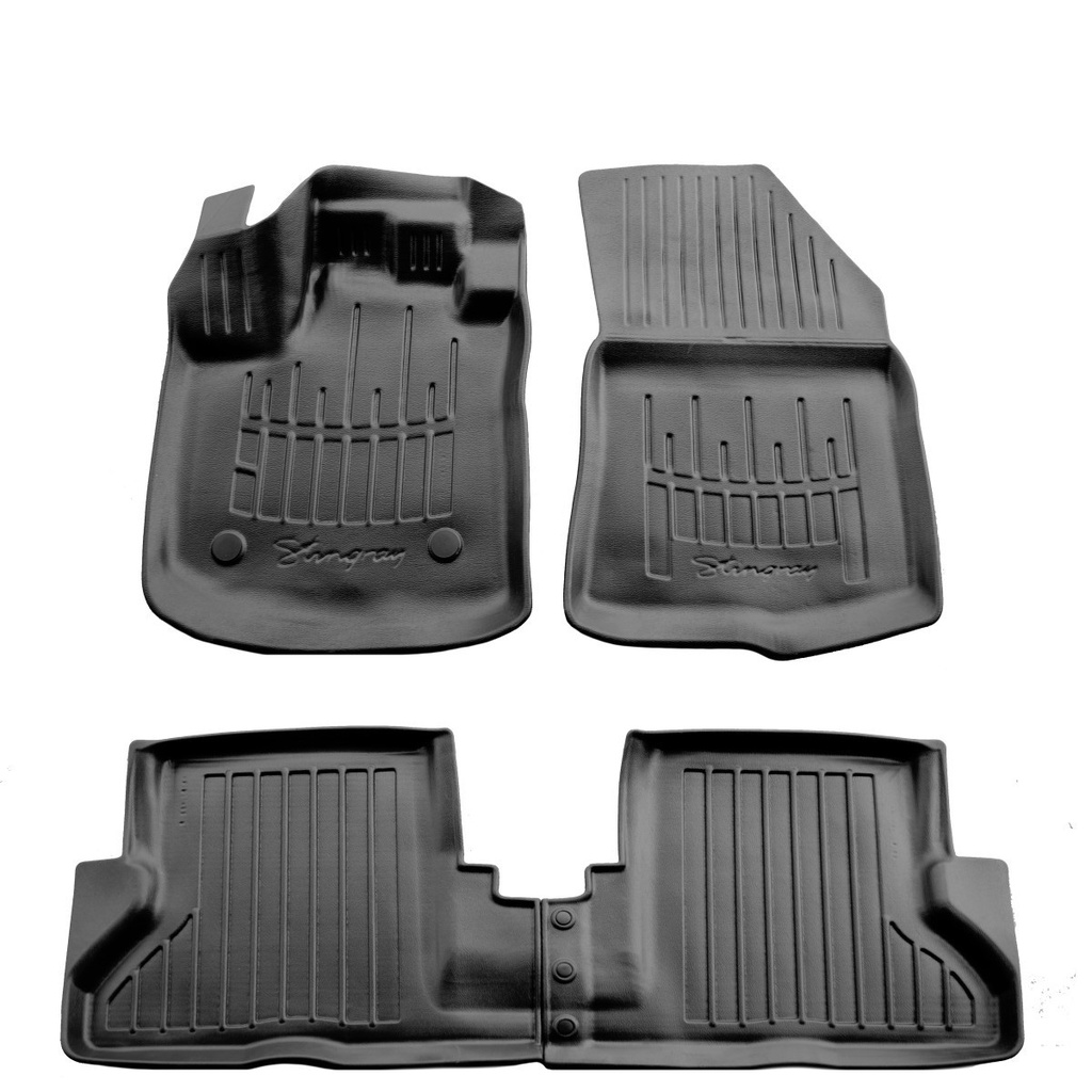 Gummifußmatten Auto für RENAULT Dokker (2012-2021), 3D, passgenau, Polyurethan